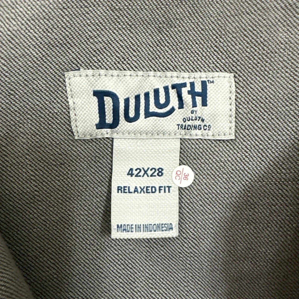 NWT Duluth Trading Men's Ballroom Flex Relaxed Fit Jeans 42x28 New w/ Tags Gray - Picture 11 of 13